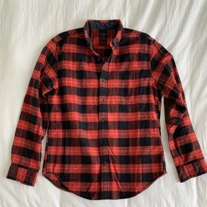 J. Crew Orange and Black Casual Button Down Shirt